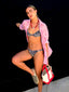 Venessa Arizaga SS26 Sugar Rush Love Necklace in adjustable leather cord with glass and ceramic charms, Sugar Rush Love Bag/Key Charm attached to tote, and Love You Mucho Elastic Bracelet in Red with jade and ceramic charms, styled with Shimmer Huggie Hoop Earrings with Pave heart charms, love heart motif bringing together a playful look. Perfect for valentine's day and every day.