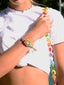 HAPPY FLOWER BRACELET (RAINBOW TIE-DYE) - Venessa Arizaga