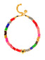 Venessa Arizaga FW26 Stardust Kiss Necklace - A colorful rainbow beaded necklace with pave accents and a gold star pendant.