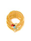 Venessa Arizaga FW26 Dreamwave Bracelet - Five rows of elastic gold beads and charms including a smiley face, ladybug, mushroom, alien, and star.