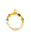 Venessa Arizaga FW26 High On Life Bracelet - A golden beaded bracelet with classic icons - smiley, flower, mushroom, hot air balloon, and butterfly - perfect for everyday layering 