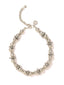 Venessa Arizaga Chrome Crush Necklace - A silver plated brass beaded necklave with pave rhienstone accents.