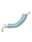 Venessa Arizaga Wave Dancer Bracelet (Light Blue)  - Silver chain bracelet with hand-crocheted details.