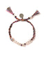 Venessa Arizaga I Need A Tan Bracelet (Summer Sunset) - An adjustable friendship bracelet with ceramic eyeball charms and letters that say "NEED A TAN"