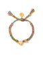 Venessa Arizaga I Love You Bracelet (Rainbow) - An adjustable friendship bradcelet with rainbow threadwork and pave charms that say " I Heart U"