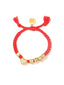 Venessa Arizaga I Love You Mom Bracelet  - An adjustable friendship bradcelet with redthreadwork and pave charms that say " I Heart U Mom"