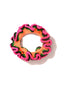 Venessa Arizaga Wave Dancer Scrunchie (Pink and Orange) -  a hand-crocheted multicolor scrunchie