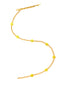 Venessa Arizaga All Smiles On Me Hairclip (Gold) - A gold plated brass hairpin with beaded strand made of golden beads and smiley face charms.