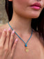 PEACE OUT LEATHER NECKLACE