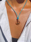 PEACE OUT LEATHER NECKLACE