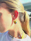 MINI HAPPY FLOWER EARRINGS (RAINBOW TIE-DYE)